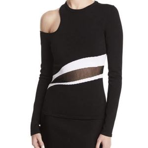 NWT two tone knit top